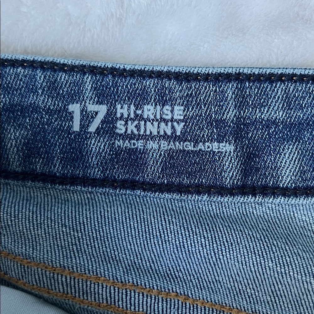 Arizona Women’s Stylish Blue Distressed Jeans Hi-Rise Skinny - 17 - Picture 3 of 12
